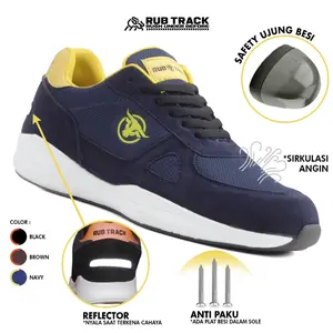 SEPATU SNEAKERS SAFETY PRIA UJUNG BESI SEPATU SPORT SAFETY RUBTRACK