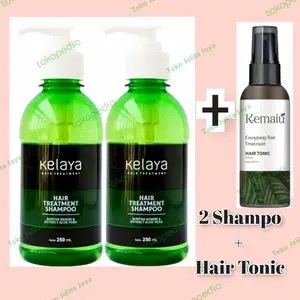 KELAYA hair treatment shampoo dan Hair Tonic KEMAIU Tonik rambut hitam