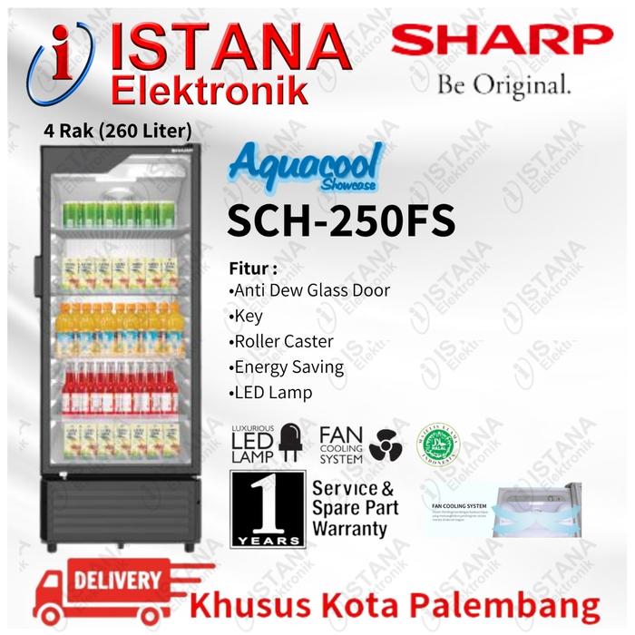 Gambar SHARP SHOWCASE 1 PINTU 260 LITER 4 RAK SCH-250FS dari ISTANA ELEKTRONIK PALEMBANG Kota Palembang Tokopedia