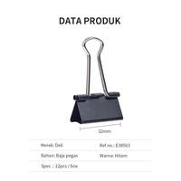 Gambar Deli E38563 Office Consumable/Binder Klip-Binder Clips 32mm dari Deli Stationery Indonesia Kab. Tangerang 3 Tokopedia