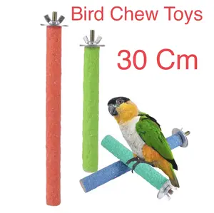 Mainan Burung Parrot 30cm Pet Bird Chew Toys Parrot Cage Stand Perches Paw Grinding Toys | 2.034.0251 | DW-05133