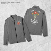 Gambar FortKlass Zipper Rosie Jaket Coach Pria Outwear Unisex Parasut Jaket - ABU, L dari Fortklass Kota Administrasi Jakarta Barat 1 Tokopedia