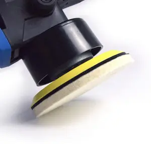 TE2P AUTO Wool Felt Glass Polishing Wheel Pad Velcro Poles Kaca Baret Car