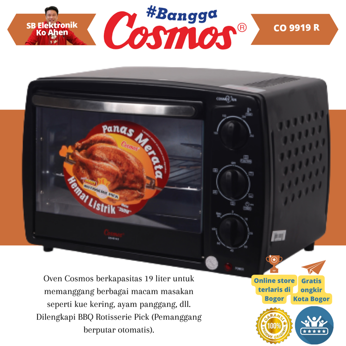 Gambar Oven Listrik Cosmos CO-9919R 19Liter dari T.W SHOP ELEKTRONIK Kota Bogor Tokopedia