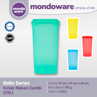 Gambar Kotak Makan Cantik - Food Container - 2XL - Bella Series (Mondoware) dari Mondoware Plastics Kab. Tangerang 1 Tokopedia