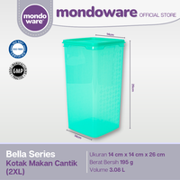 Gambar Kotak Makan Cantik - Food Container - 2XL - Bella Series (Mondoware) dari Mondoware Plastics Kab. Tangerang 2 Tokopedia