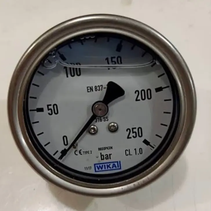 WIKA D 1,5" 0-250 bar, drat 1/8"NPT Kuningan Payung