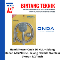 Gambar Hand Shower Mandi Onda SO KUL + Selang Flexible + Braket Chrome dari Bintang Teknik Toko Kota Administrasi Jakarta Barat 1 Tokopedia