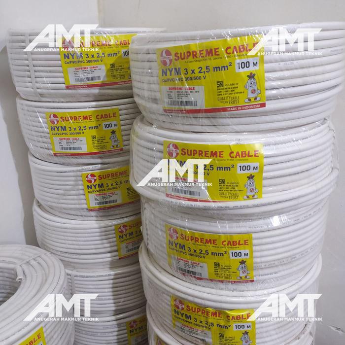 Gambar Supreme KABEL NYM 3X2.5 100M SUPREME 300/500V SNI Original Baru 100% dari Anugerah Makmur Teknik Kota Administrasi Jakarta Pusat Tokopedia