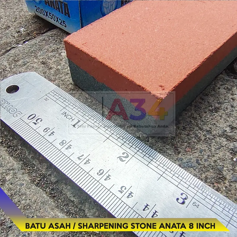Combination Sharpening Stone 8"- ANATA -Batu asah / Batu Pengasah 8 in 3