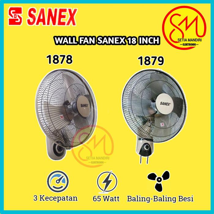 Gambar SANEX FW1879 Kipas Angin Dinding Tornado Besi 18 Inch Wall Fan FW-1879 - FW-1878 dari Setia Mandiri Elektronik Kota Bekasi Tokopedia