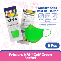 Gambar Primero Masker KF94 4Ply Golf Green - 1 Sachet isi 5pcs dari PRIMERO STORE OFFICIAL Kota Tangerang 1 Tokopedia