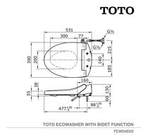 Gambar TOTO Eco-Washer TCW04SV2 | Seat Cover - Tutup Closet - Tutup Kloset dari TOTO Indonesia Kab. Gresik 2 Tokopedia