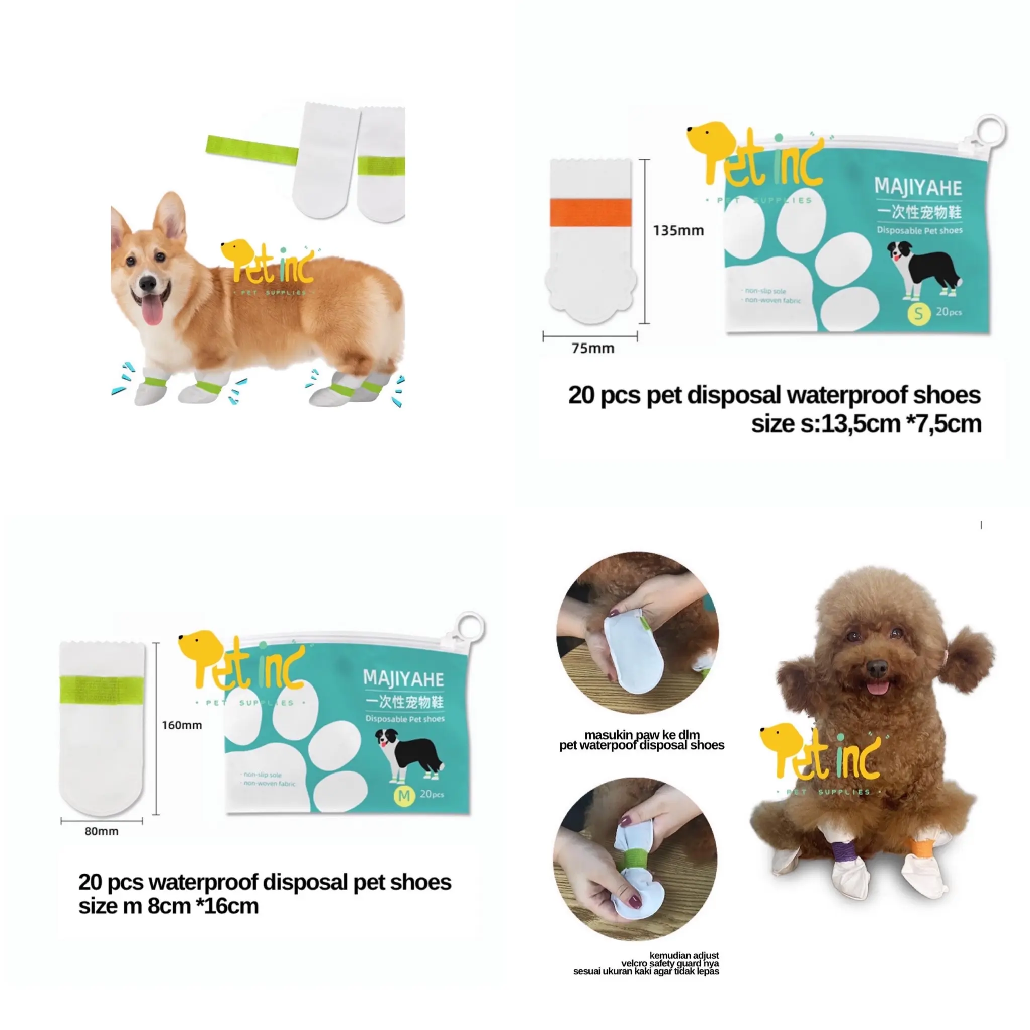 Pet disposal waterproof shoes