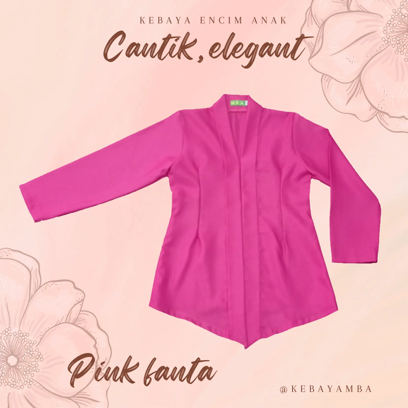 Kebaya Anak Encim Mba Lengan Panjang