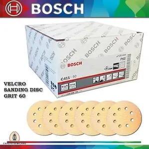 Bosch 5" C411 Velcro - Grit Kertas Amplas Bulat #60 - #400