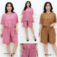 Gambar Set Piyama Baju Tidur Wanita Stelan Rayon Polos Kancing dari Mostrella Kota Tangerang 2 Tokopedia