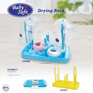Baby Safe Bottle Drying Rack/ Rak Botol Susu Bayi Babysafe DR08Y DR08B