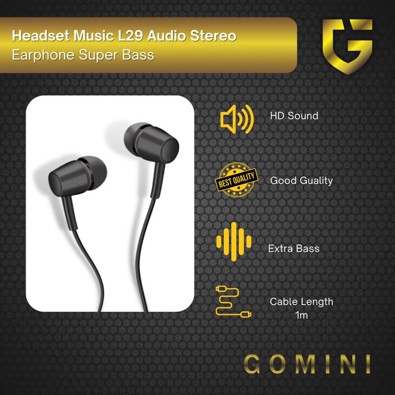 Headset Music L29 Audio Stereo Earphone Super Bass Shop Tokopedia