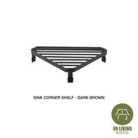 Gambar EN LIVING Sink Corner Shelf DARK BROWN / Rak Sudut / Rak Dapur / Rak dari EN LIVING Kota Bandung 4 Tokopedia