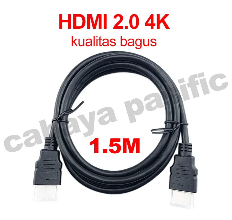 KABEL HDMI 1.5M STANDARD HITAM / MURAH HITAM STANDARD KUALITAS