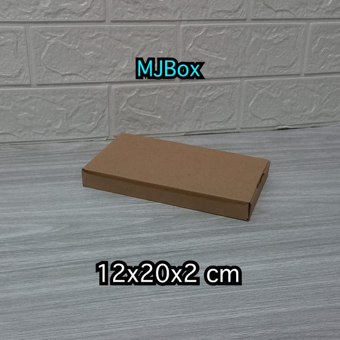 Gambar kardus/karton/box.uk.12 x 20 x 2 cm MEMANJANG KEBELAKANG Model Die Cut dari opikjaya box Kota Administrasi Jakarta Barat Tokopedia