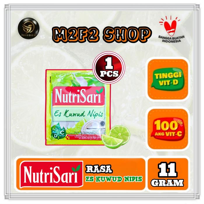 Gambar NutriSari Minuman Serbuk Rasa Es Kuwud Nipis Sachet - 11 gr (Satuan) dari M2F2 Shop - Paseban Kota Administrasi Jakarta Pusat Tokopedia
