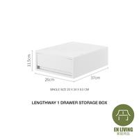 Gambar EN LIVING Lengthways 1 Drawer Storage Box / Laci / Kotak Penyimpanan dari EN LIVING Kota Bandung 3 Tokopedia
