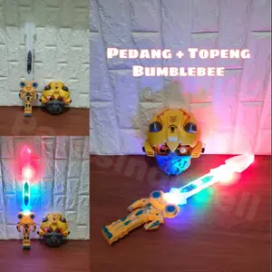 Mainan Pedang Bumblebee Baterai ada Suara dan Lampu