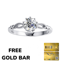 Gambar Le Côté Ring - Cincin Moissanite Diamond by Her Jewellery GRA - 6 dari Her Jewellery Kota Administrasi Jakarta Pusat 1 Tokopedia