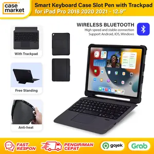PELINDUNG / COVER for iPad Pro 12.9 2021 M1 2020 2018 Smart Keyboard Case Wireless Trackpad