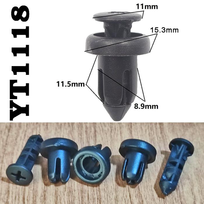Jual KLIP KANCING BEMPER FENDER MOBIL 9MM YT1118 UNIVERSAL PUSH PIN ...