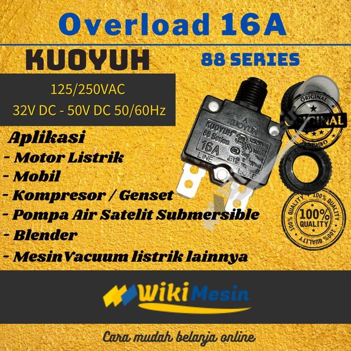 Gambar Overload Thermal Protector Circuit Breaker Kuoyuh 16A 88 Seri dari Overload Wikimesin Kab. Tangerang Tokopedia