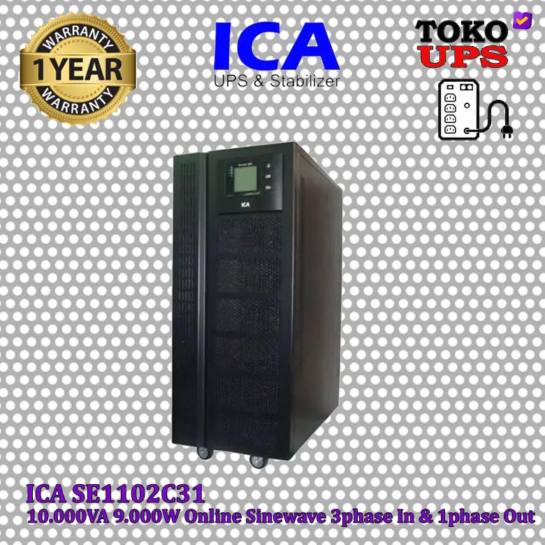 UPS ICA SE1102C31-10000VA 9000W 3Phase In 1Phase Out Online Sinewave