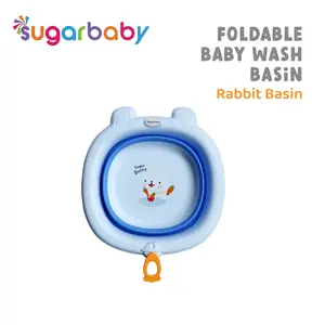 Sugarbaby Foldable Baby Wash Basin/Baskom Lipat Bayi/Ember Lipat Blue