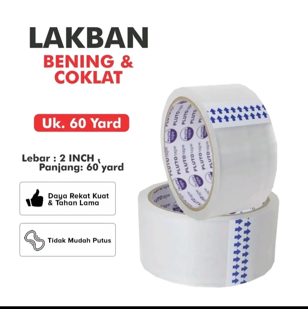 Lakban Bening / Coklat 2 inch 45mm 60 yard