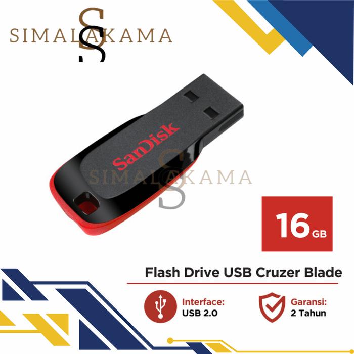 Gambar SanDisk Cruzer Blade 16GB CZ50 Flashdisk GARANSI 5th dari SimalakamaStore Kab. Sidoarjo Tokopedia