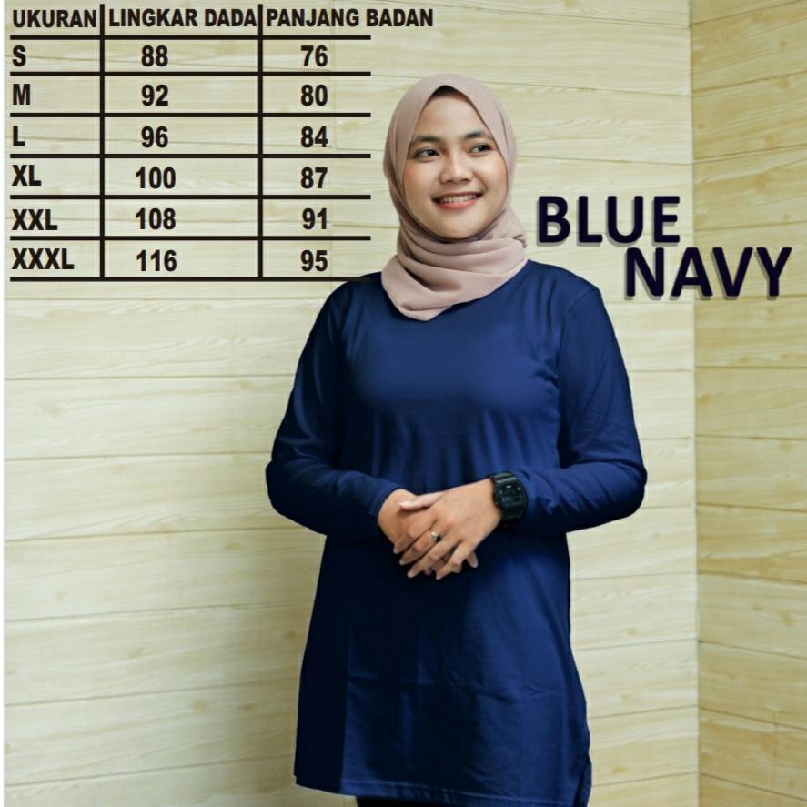 Tunik oblong cotton combed 30s PREMIUM