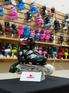 Sepatu Roda Anak Inline Skate Cougar MZS835L-QS Black Grey