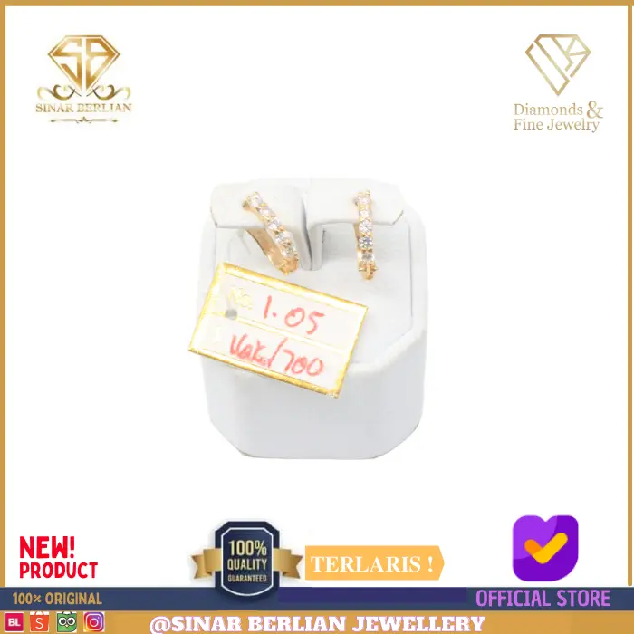 GOLDSB30 - Anting perhiasan emas kuning asli terbaru 16K/700 AMK105