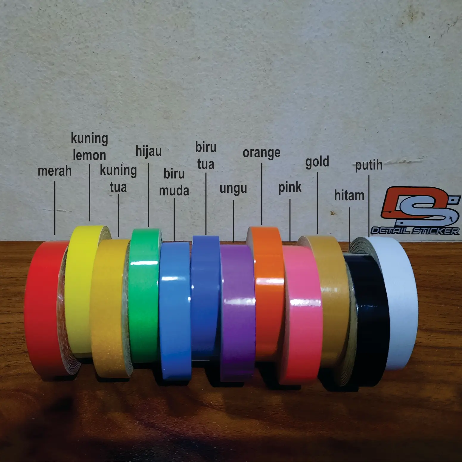 Lis 1cm roll, sticker lis velg polos