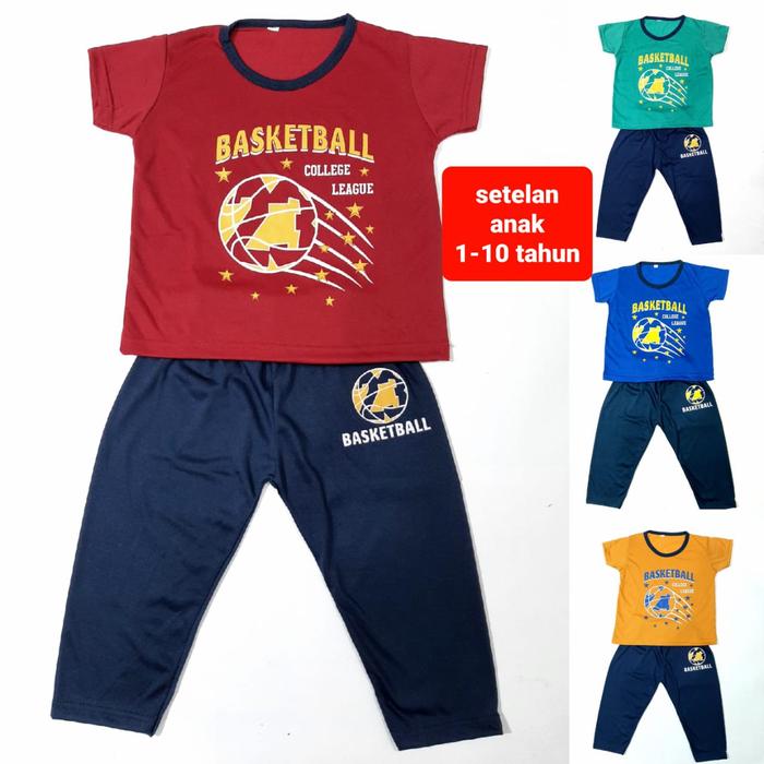 Gambar Setelan anak laki-laki 1-10 tahun CP anak cowok gambar basket ball dari LINGLANG FASHION Kota Administrasi Jakarta Barat Tokopedia