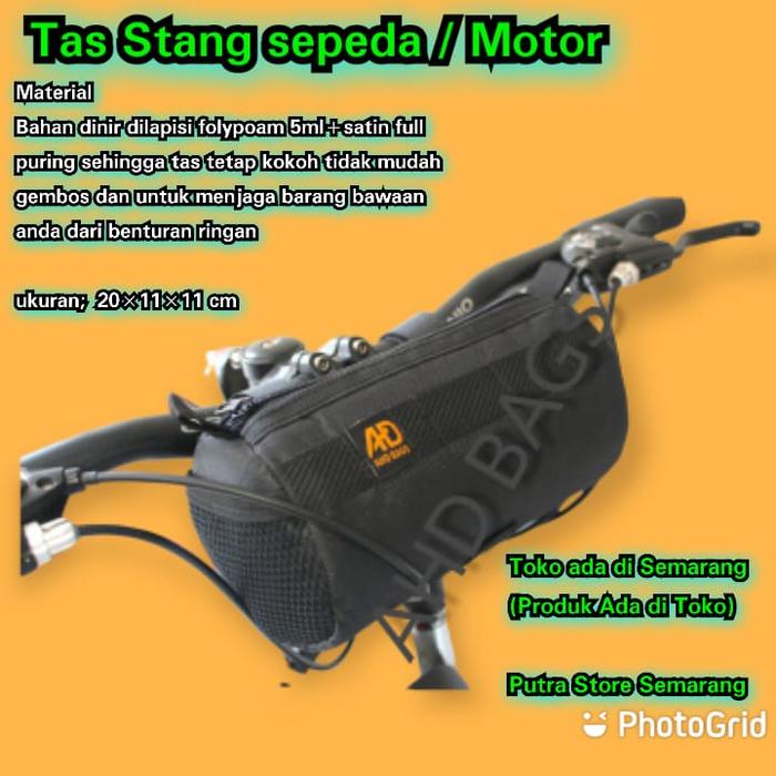 Gambar Tas stang sepeda atau Tas stang motor Handlebar Tas Motor Tas sepeda dari Putra Store Semarang Kota Semarang Tokopedia