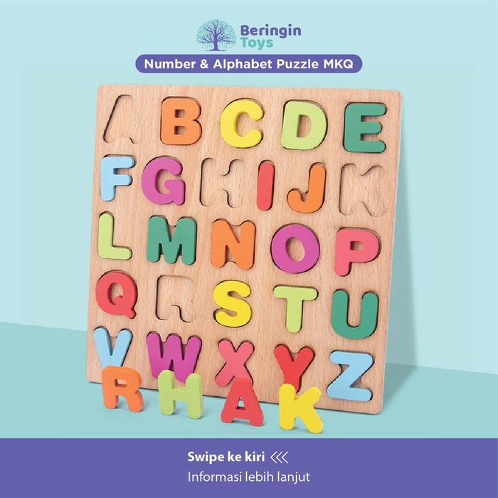 Gambar Mainan Edukasi - Number & Alphabet Puzzle MKQ dari Balonku Babyshop Kota Denpasar Tokopedia