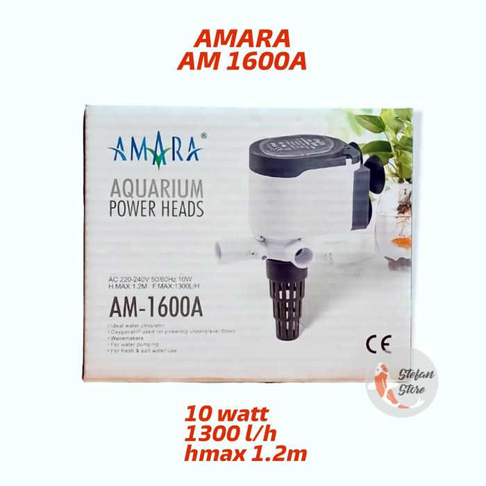 Gambar AMARA AM 1600 A POWER HEAD POMPA CELUP AQUARIUM AMARA 1600A AMARA 1600 dari Stefan Store Depok Kota Depok Tokopedia
