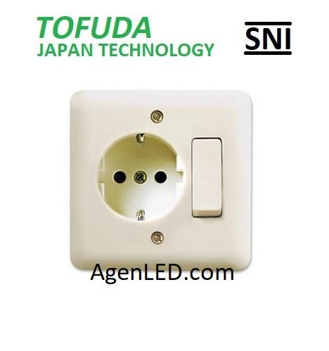 Gambar TOFUDA Saklar Engkel + Stop Kontak Arde Single Model broco new gee IB dari AgenLED Kota Administrasi Jakarta Pusat Tokopedia