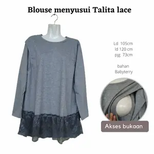 baju menyusui blouse menyusui Talita lace bukaan samping kanan kiri