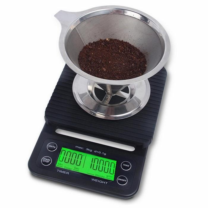 Gambar Timbangan Kopi Digital 3kg - V60 Coffee Drip Scale with Timer dari Black Potion Coffee Roaster Kota Bandung Tokopedia
