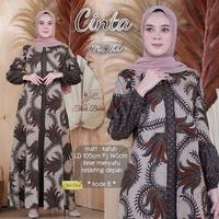Gambar Baju dress gamis cardi wanita jumbo ld 120 batik katun motif kobes dari tabasama Kota Pekalongan 2 Tokopedia