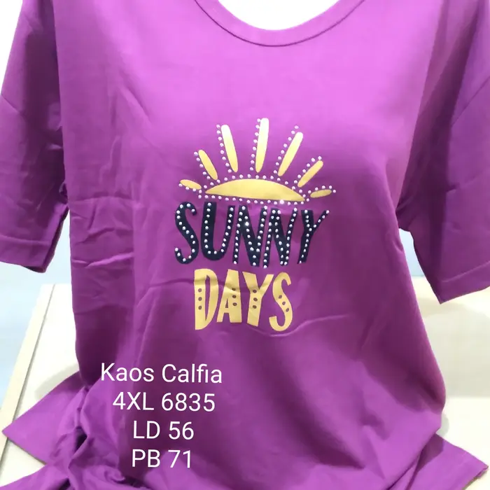 Gambar kaos calfia wanita 4XL 6835 jumbo murah dari Happiness-os Kab. Tangerang 3 Tokopedia